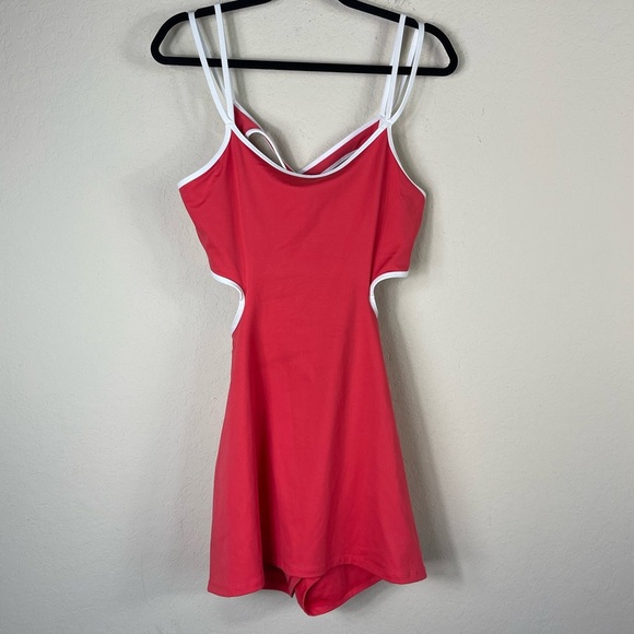 Free People Movement One More Serve Tennis Mini Dress Strappy Cutout Size L - Picture 2 of 11
